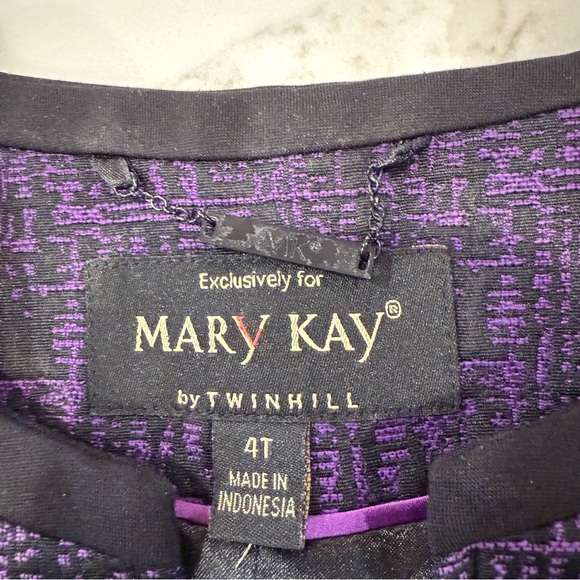 Mary Kay by Twinhill Consultant Hook & Eye Blazer Jacket Women’s 4T Purple/Black - Picture 3 of 8